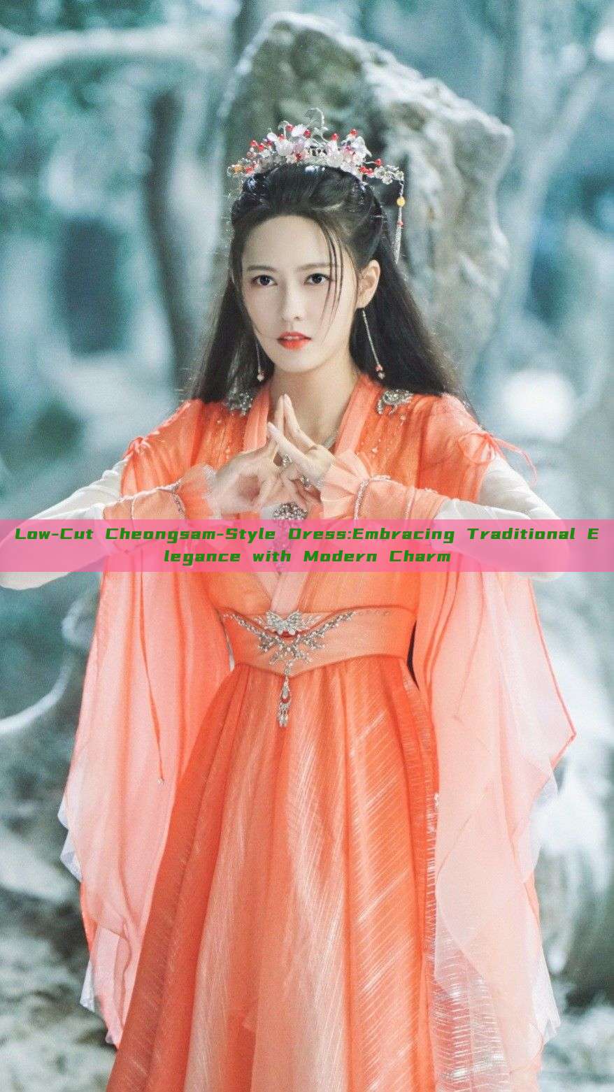 Low-Cut Cheongsam-Style Dress:Embracing Traditional Elegance with Modern Charm Low-Cut Cheongsam-Style Dress:Embracing Traditional Elegance with Modern Charm