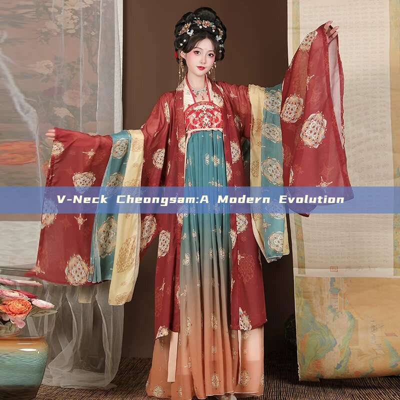 V-Neck Cheongsam:A Modern Evolution V-Neck Cheongsam:A Modern Evolution