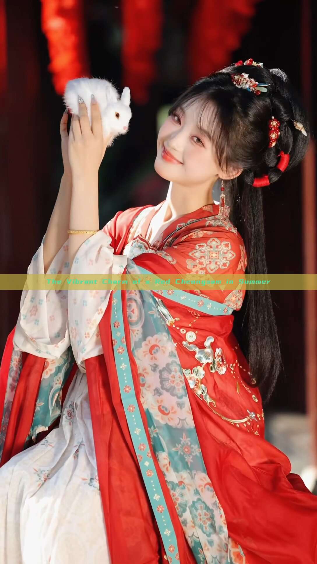 The Vibrant Charm of a Red Cheongsam in Summer The Vibrant Charm of a Red Cheongsam in Summer