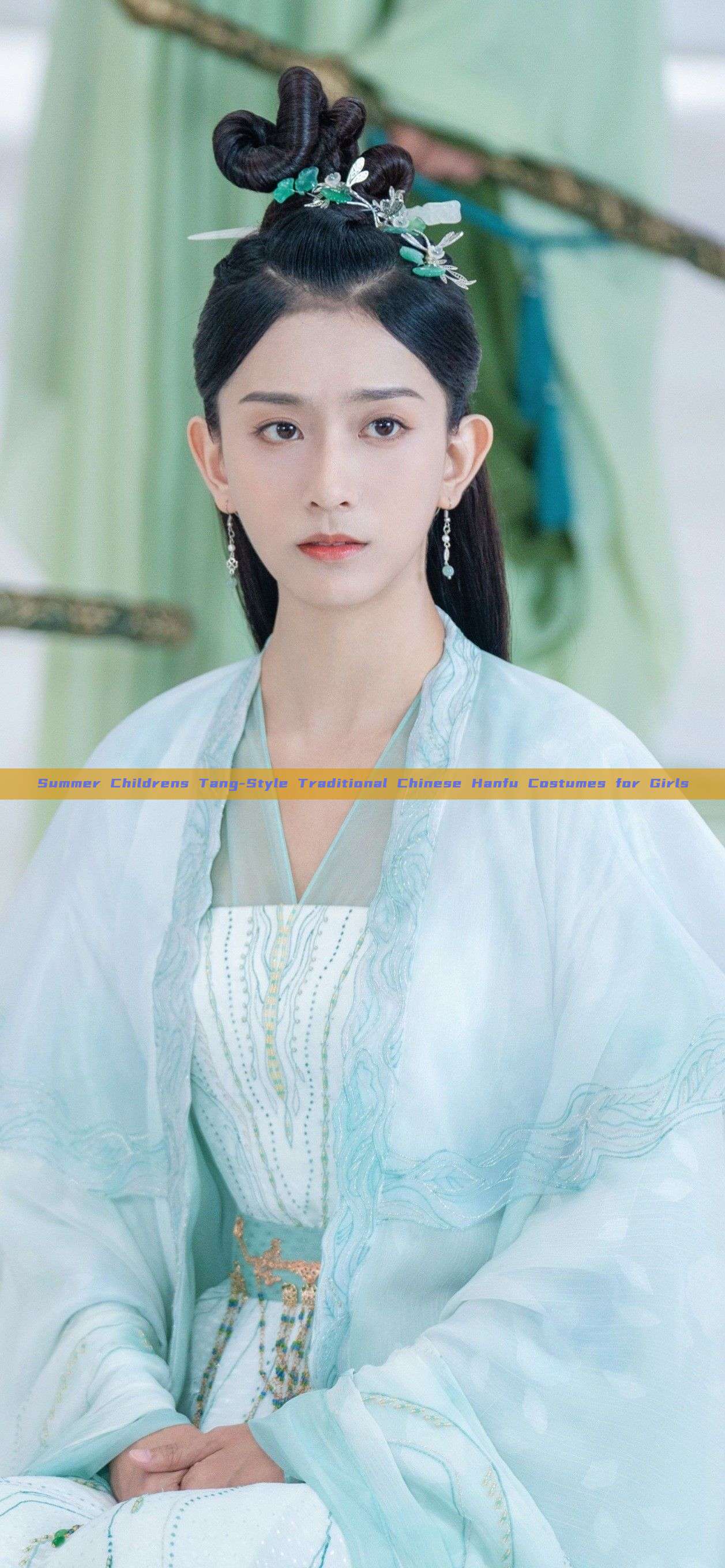 Summer Childrens Tang-Style Traditional Chinese Hanfu Costumes for Girls Summer Childrens Tang-Style Traditional Chinese Hanfu Costumes for Girls