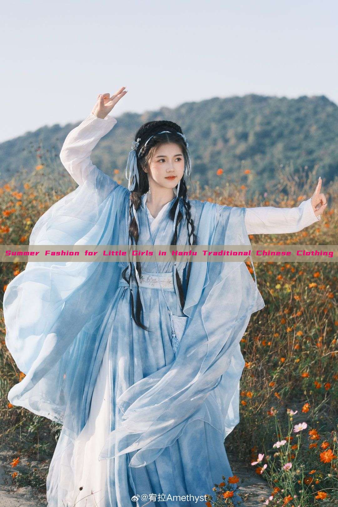 Summer Fashion for Little Girls in Hanfu Traditional Chinese Clothing Summer Fashion for Little Girls in Hanfu Traditional Chinese Clothing