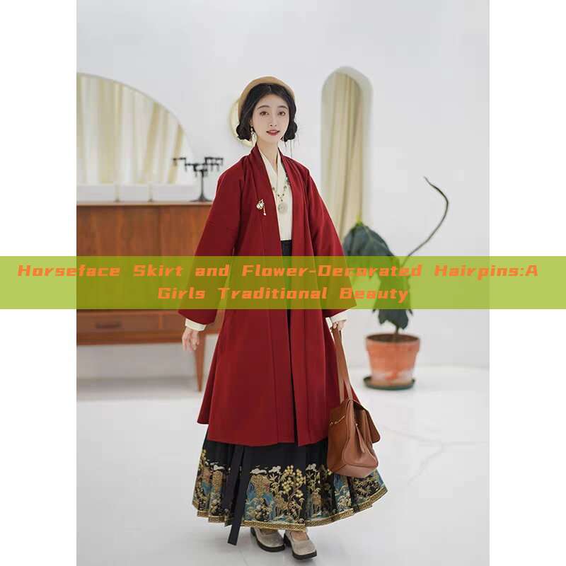 Horseface Skirt and Flower-Decorated Hairpins:A Girls Traditional Beauty Horseface Skirt and Flower-Decorated Hairpins:A Girls Traditional Beauty