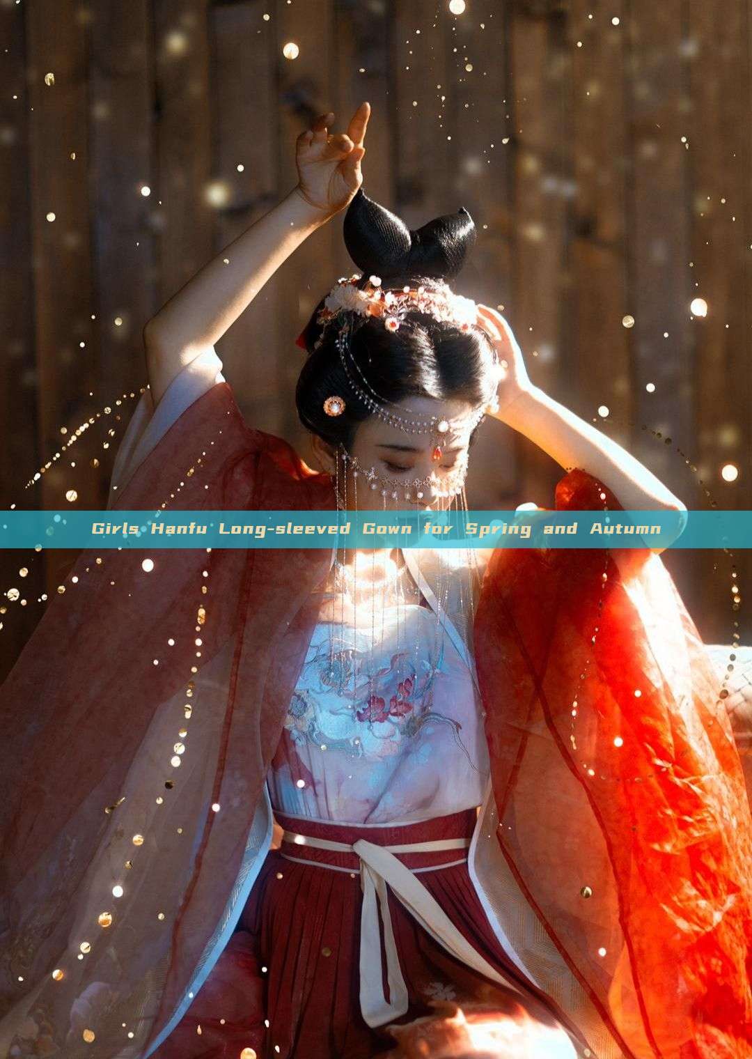 Girls Hanfu Long-sleeved Gown for Spring and Autumn Girls Hanfu Long-sleeved Gown for Spring and Autumn