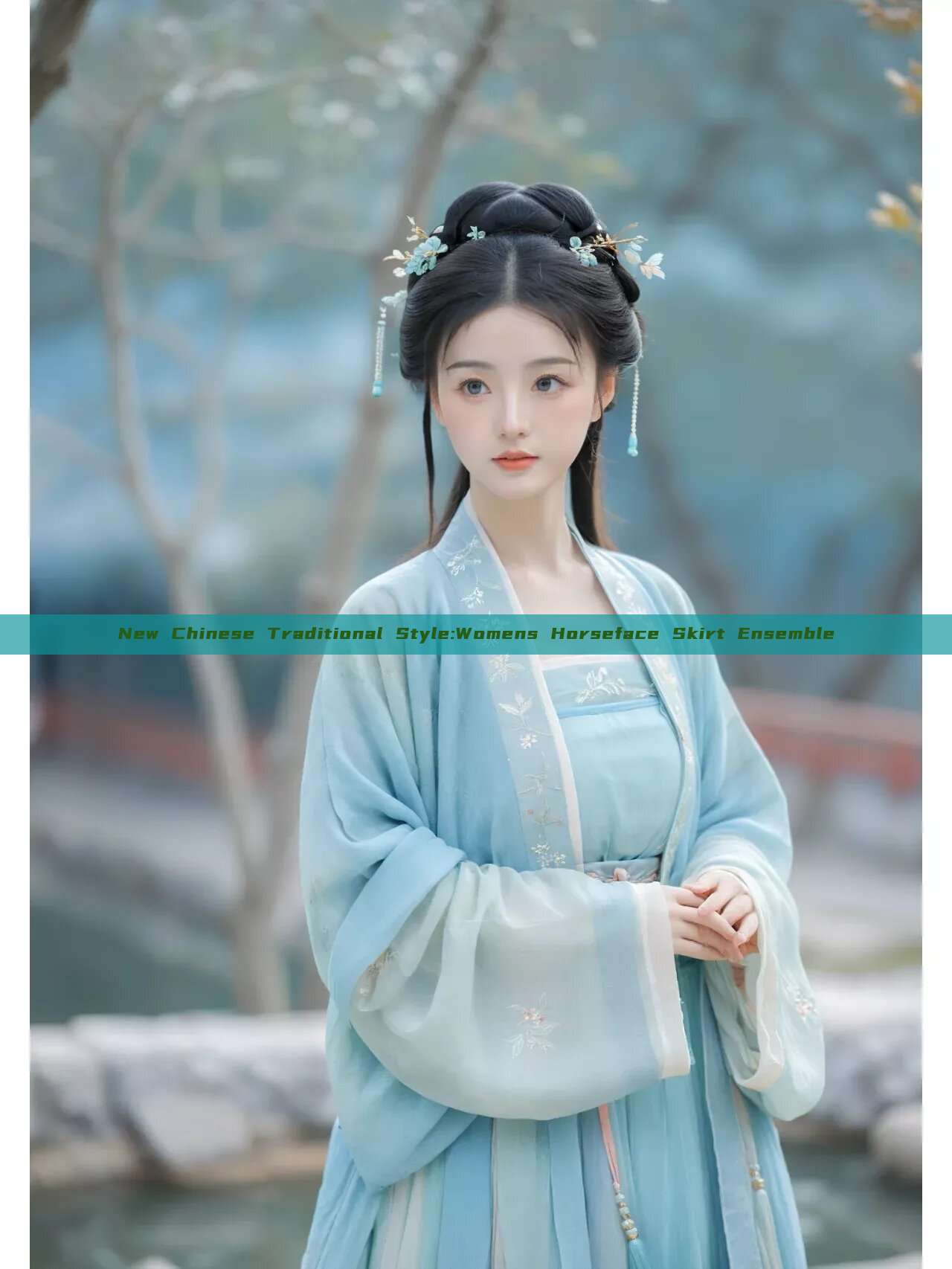 New Chinese Traditional Style:Womens Horseface Skirt Ensemble New Chinese Traditional Style:Womens Horseface Skirt Ensemble