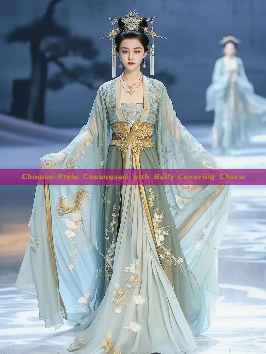 Chinese-Style Cheongsam with Belly-Covering Charm Chinese-Style Cheongsam with Belly-Covering Charm