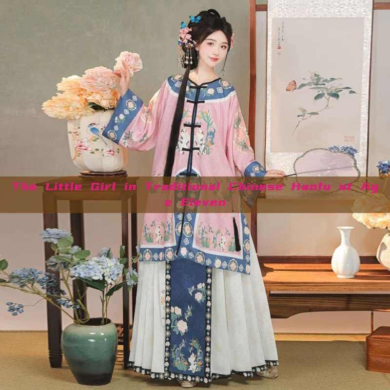 The Little Girl in Traditional Chinese Hanfu at Age Eleven The Little Girl in Traditional Chinese Hanfu at Age Eleven