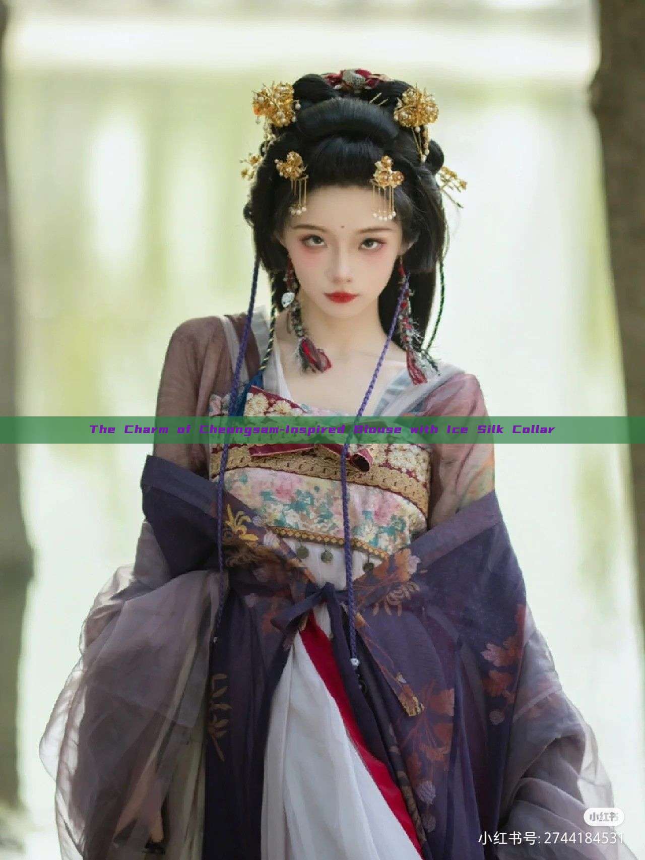 The Charm of Cheongsam-Inspired Blouse with Ice Silk Collar