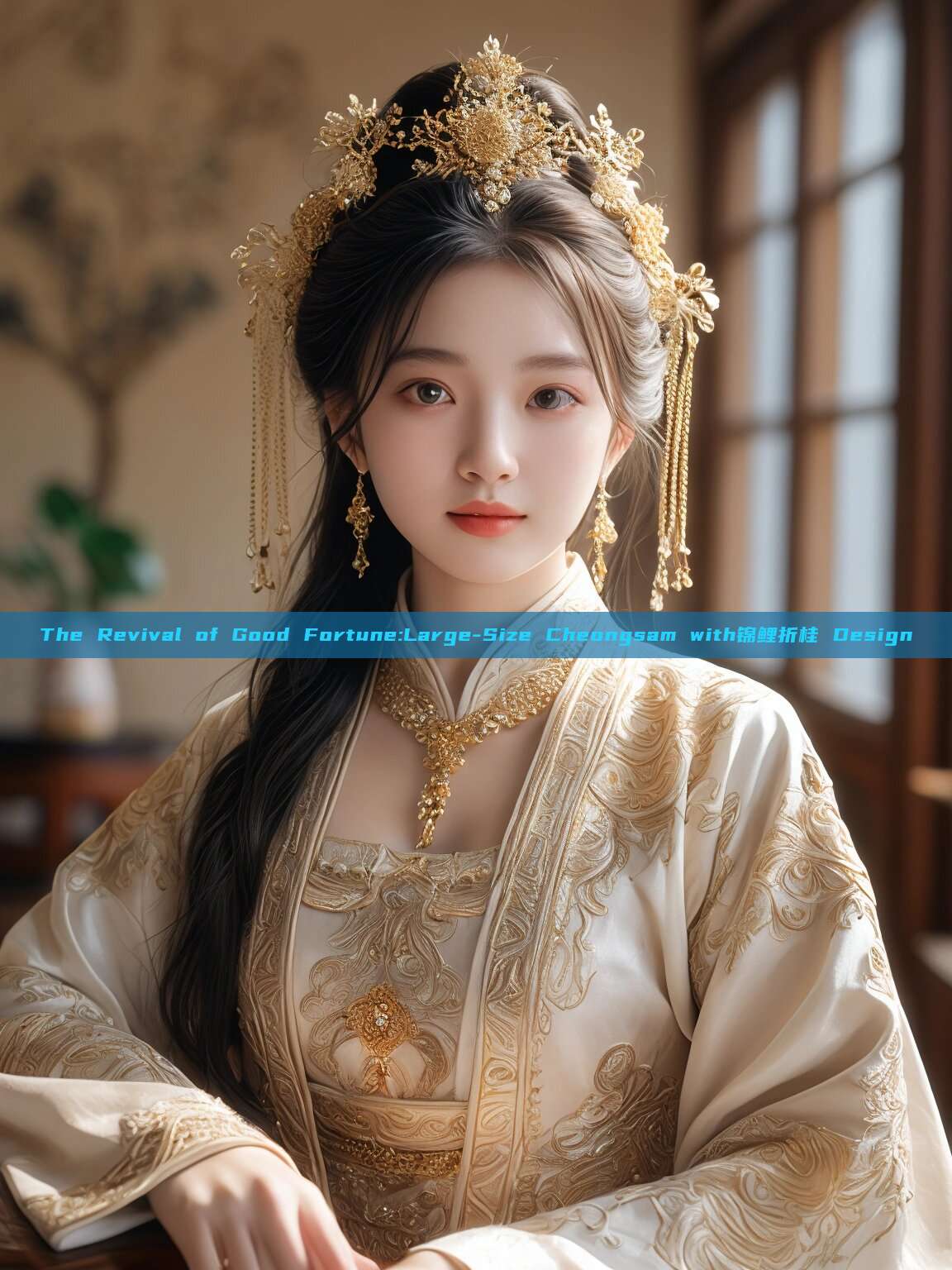 The Revival of Good Fortune:Large-Size Cheongsam with锦鲤折桂 Design The Revival of Good Fortune:Large-Size Cheongsam with锦鲤折桂 Design