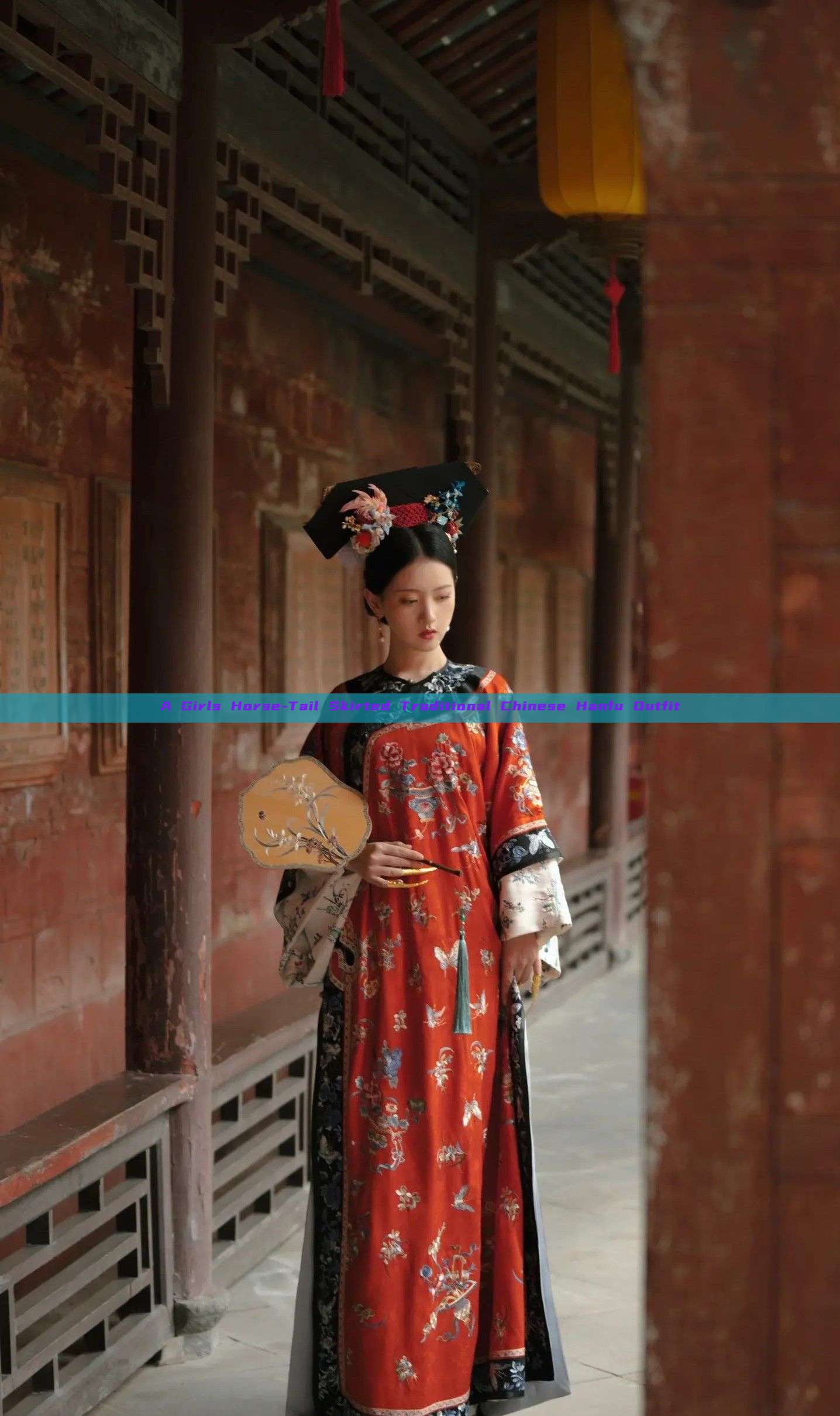 A Girls Horse-Tail Skirted Traditional Chinese Hanfu Outfit A Girls Horse-Tail Skirted Traditional Chinese Hanfu Outfit
