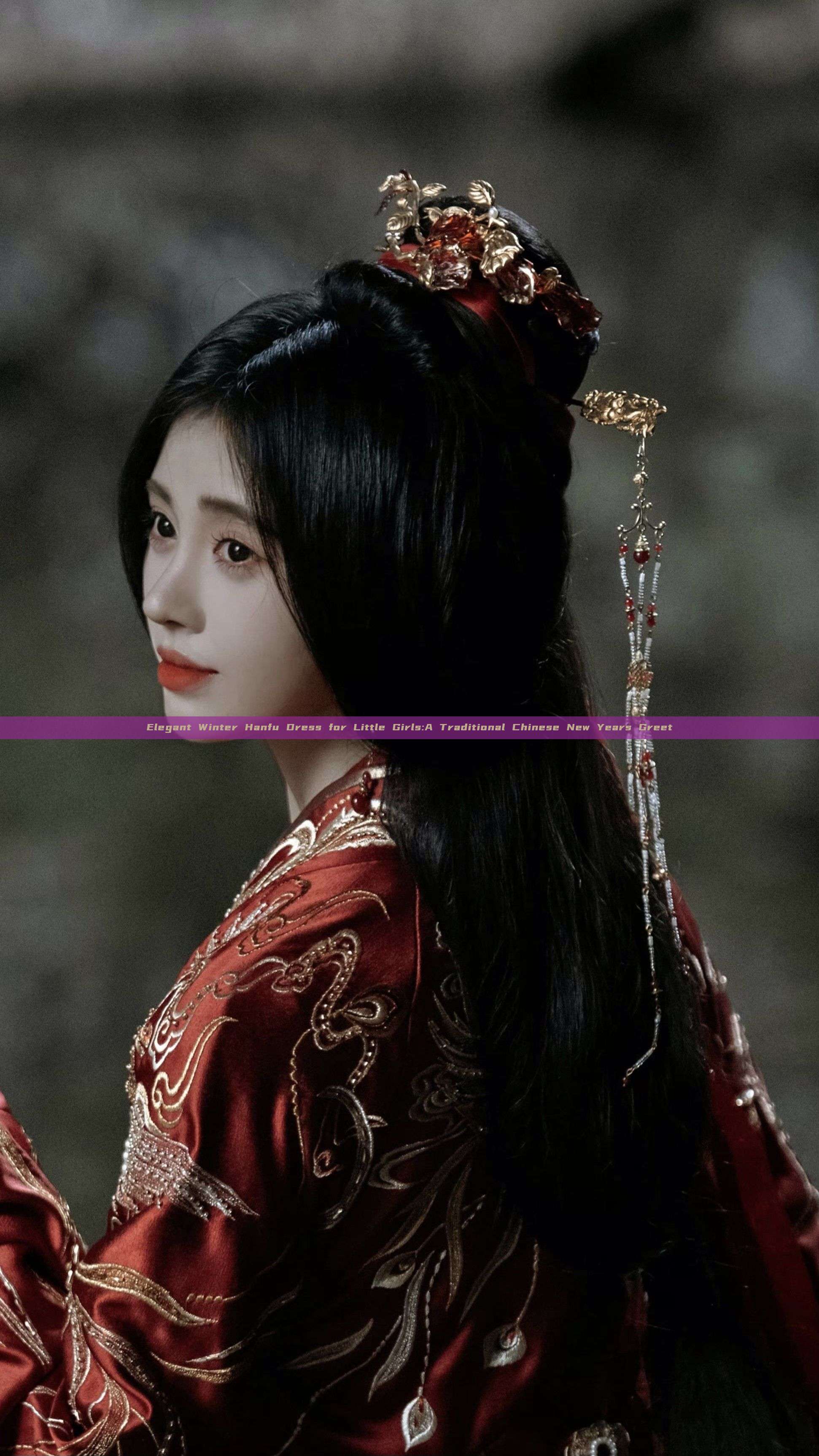 Elegant Winter Hanfu Dress for Little Girls:A Traditional Chinese New Years Greet