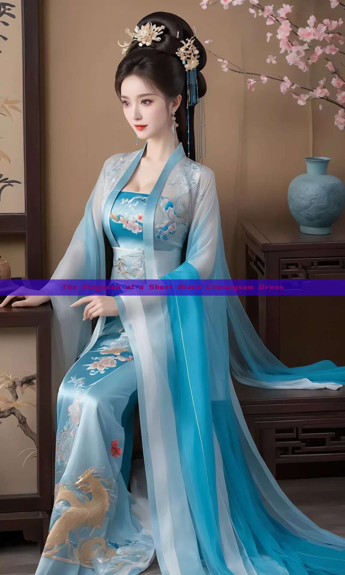 The Elegance of a Short Black Cheongsam Dress The Elegance of a Short Black Cheongsam Dress
