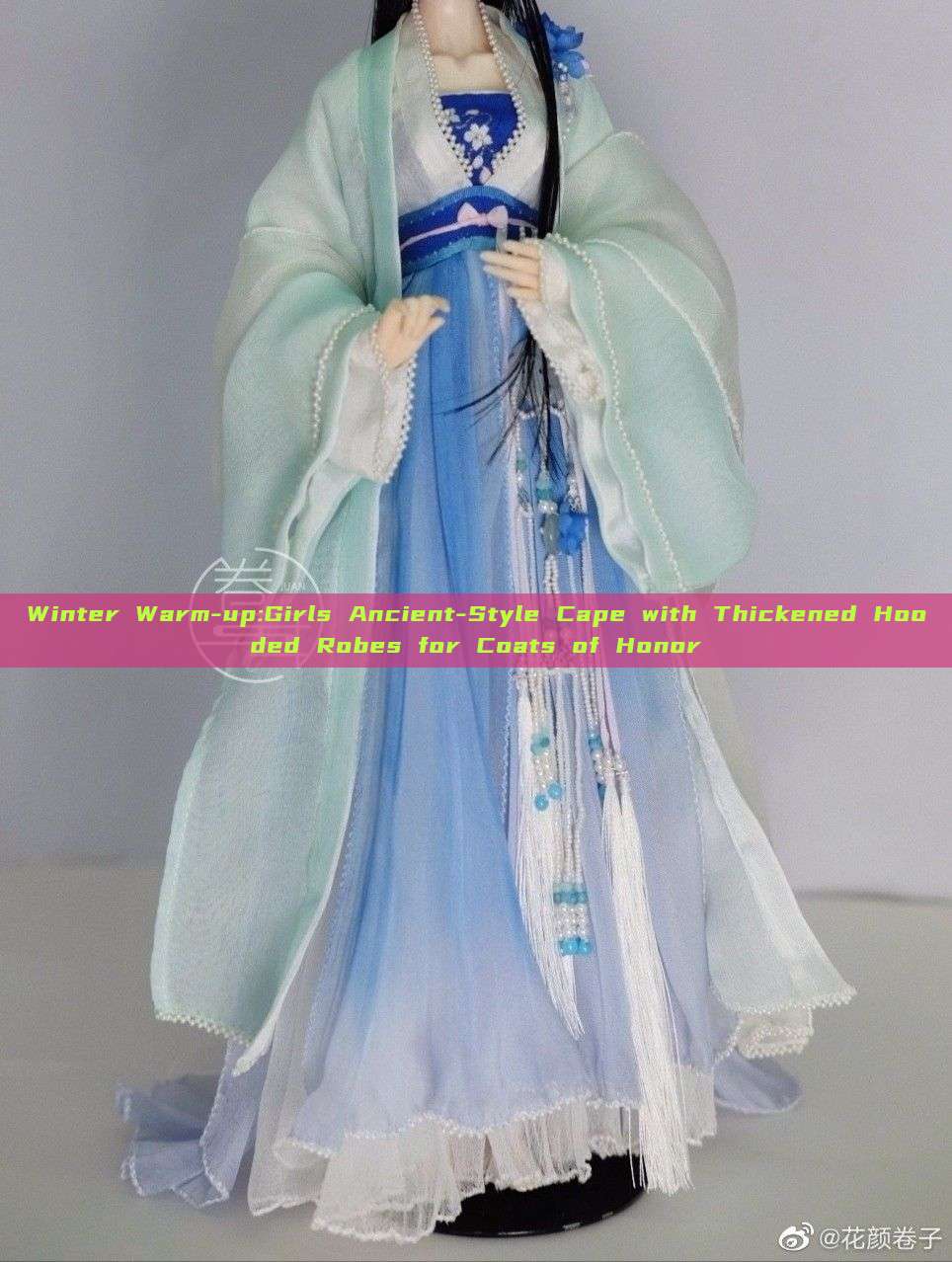 Winter Warm-up:Girls Ancient-Style Cape with Thickened Hooded Robes for Coats of Honor Winter Warm-up:Girls Ancient-Style Cape with Thickened Hooded Robes for Coats of Honor