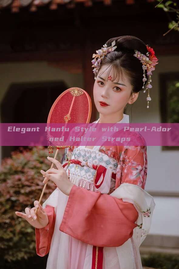 Elegant Hanfu Style with Pearl-Adorned Halter Straps Elegant Hanfu Style with Pearl-Adorned Halter Straps