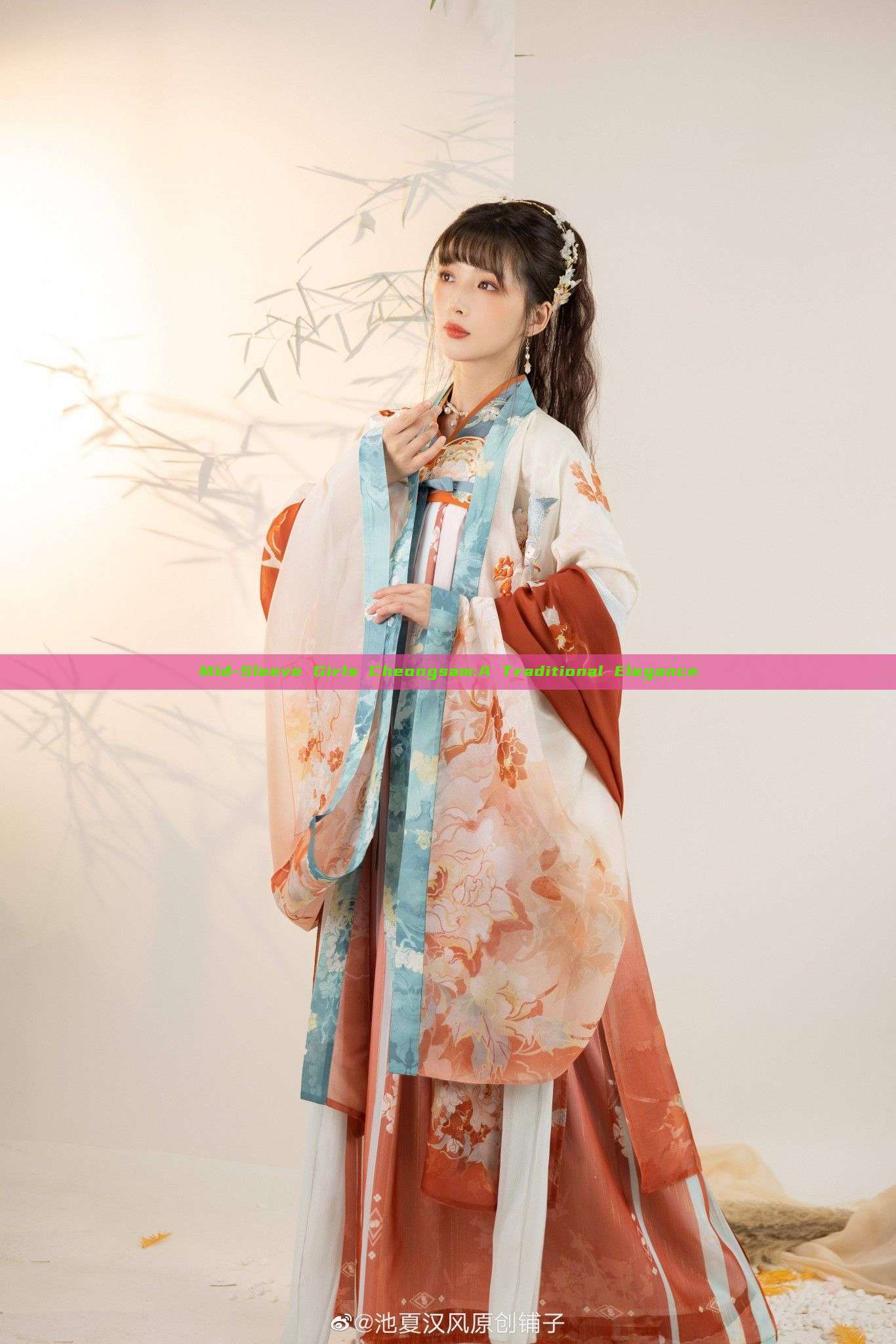 Mid-Sleeve Girls Cheongsam:A Traditional Elegance Mid-Sleeve Girls Cheongsam:A Traditional Elegance