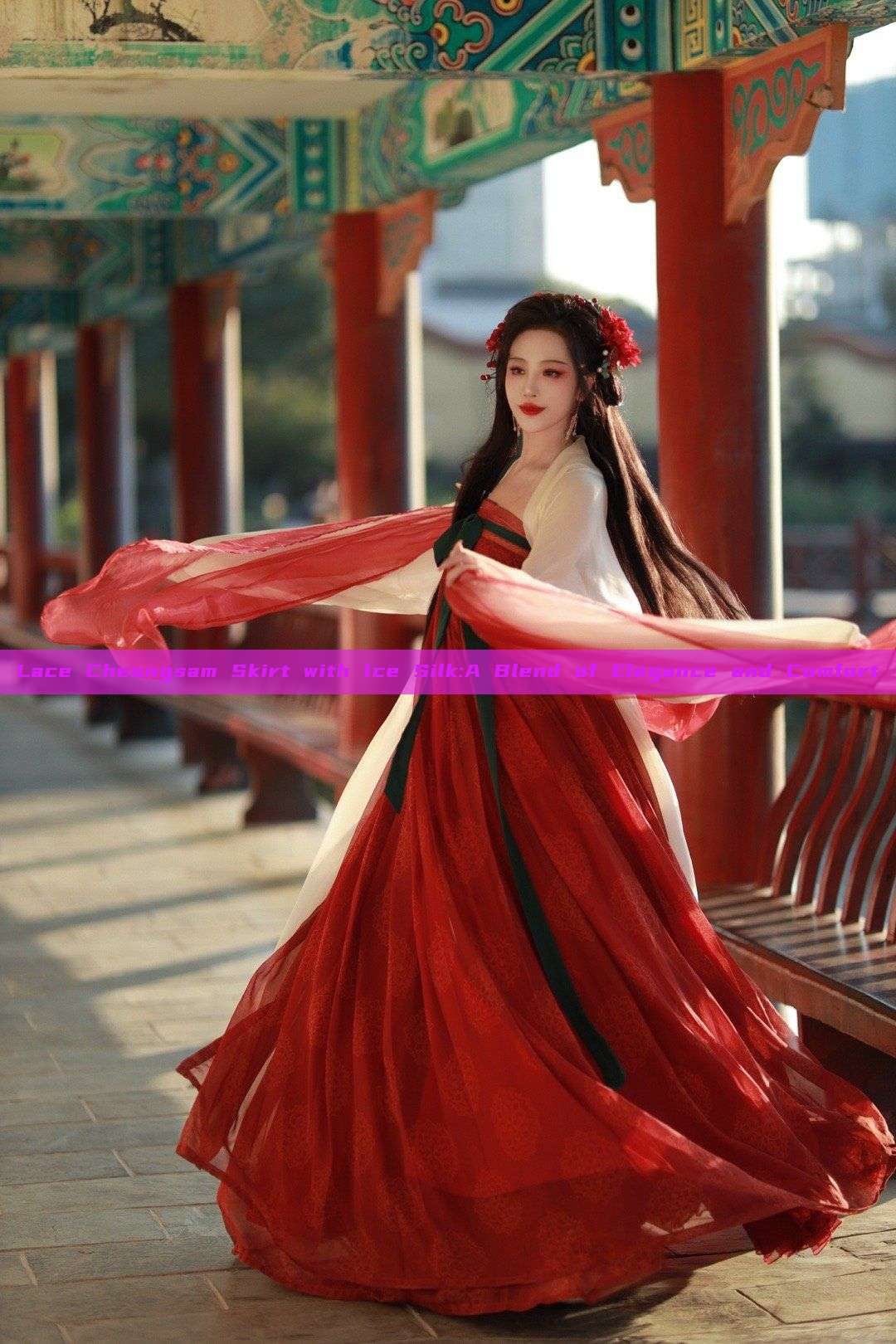 Lace Cheongsam Skirt with Ice Silk:A Blend of Elegance and Comfort Lace Cheongsam Skirt with Ice Silk:A Blend of Elegance and Comfort