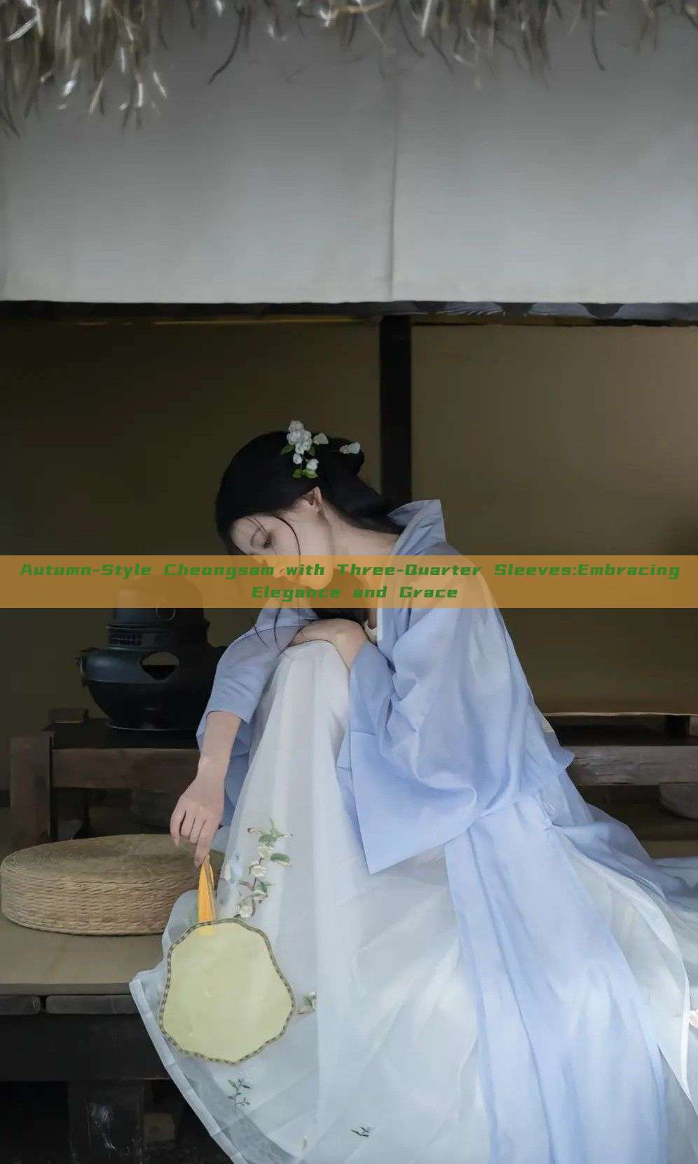 Autumn-Style Cheongsam with Three-Quarter Sleeves:Embracing Elegance and Grace