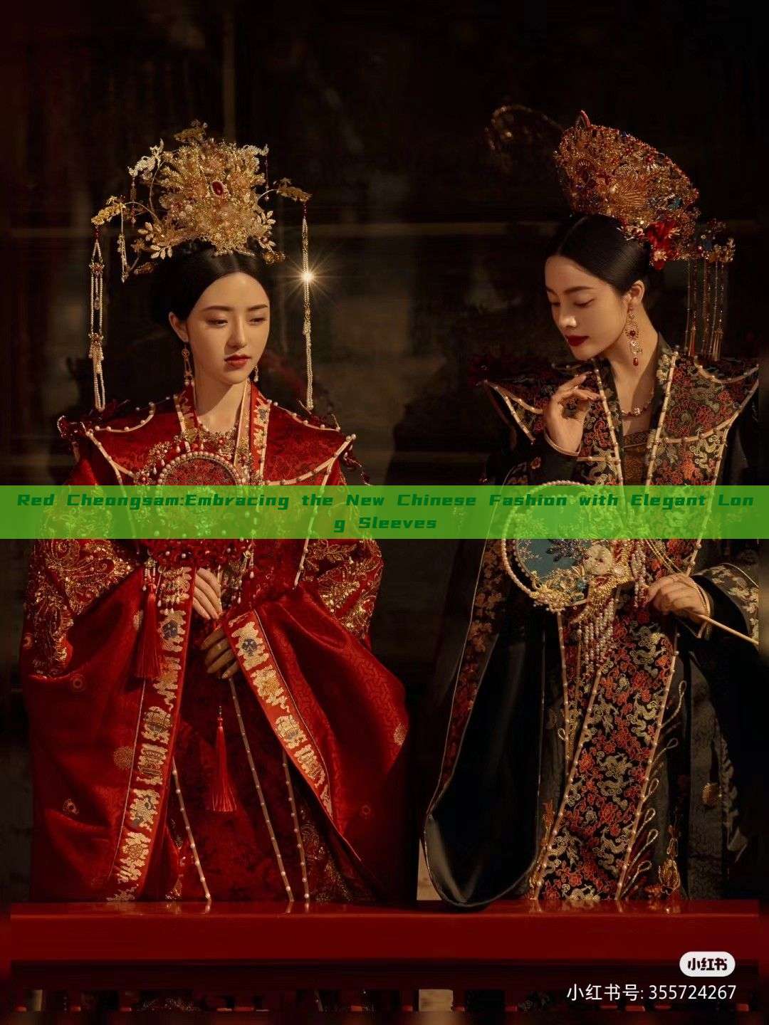 Red Cheongsam:Embracing the New Chinese Fashion with Elegant Long Sleeves Red Cheongsam:Embracing the New Chinese Fashion with Elegant Long Sleeves