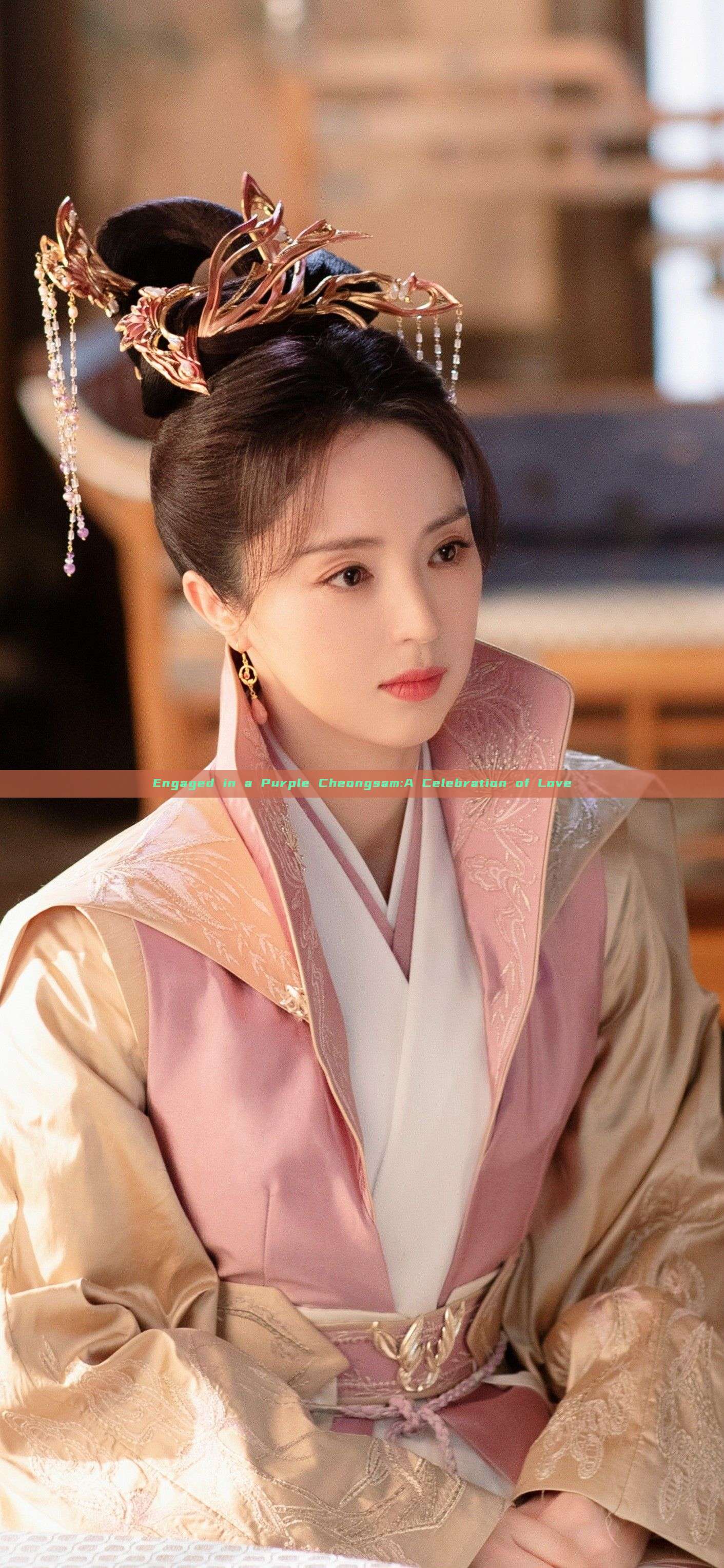 Engaged in a Purple Cheongsam:A Celebration of Love Engaged in a Purple Cheongsam:A Celebration of Love