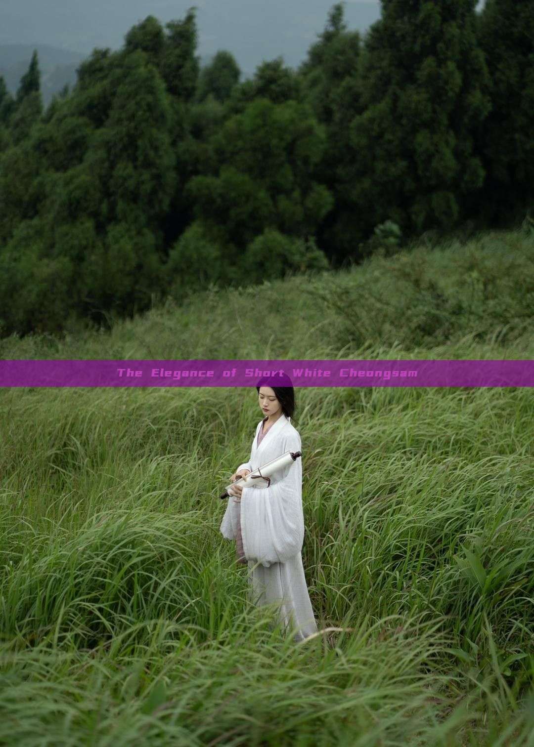 The Elegance of Short White Cheongsam The Elegance of Short White Cheongsam