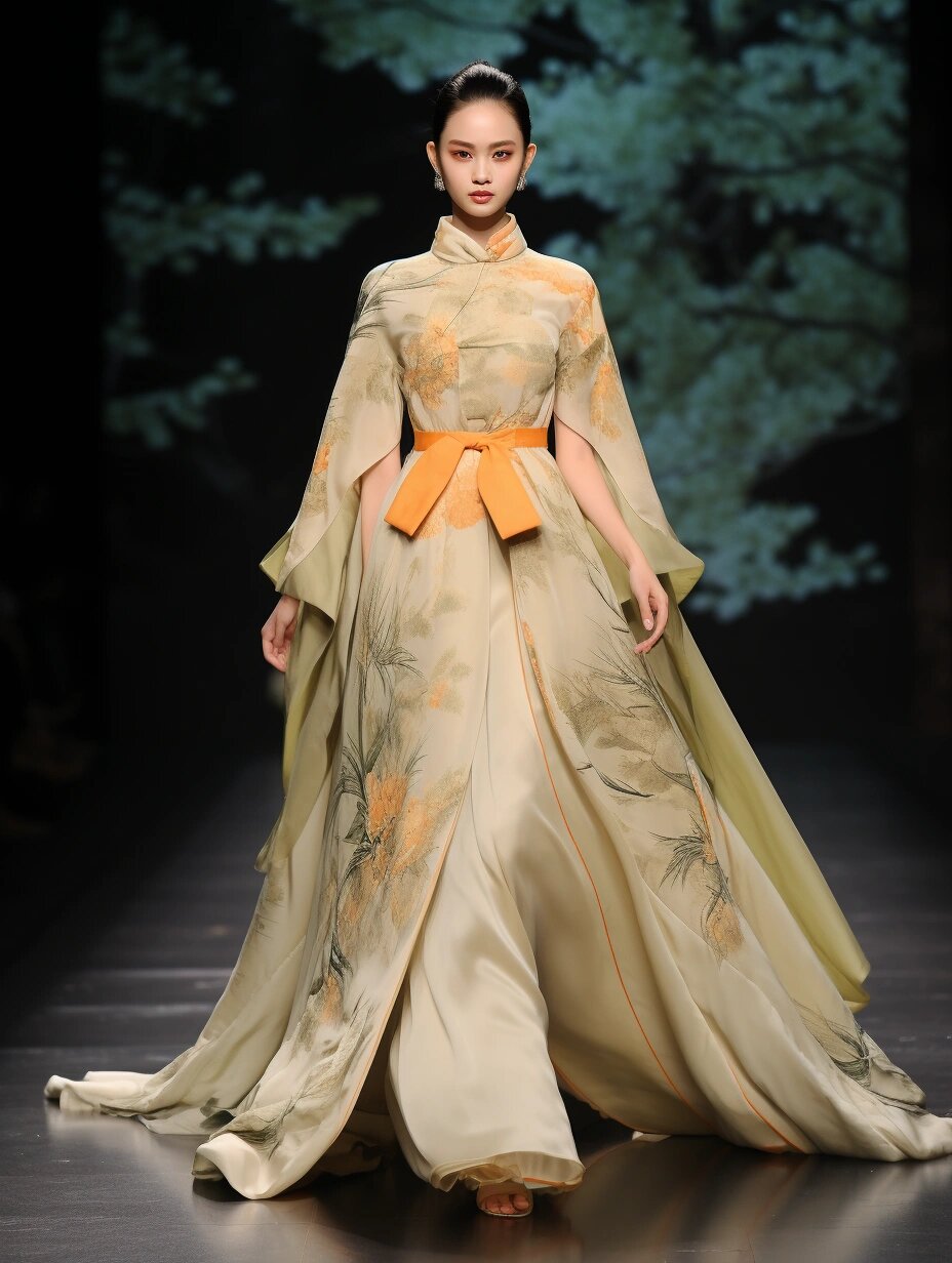 Innovating Cheongsam Dress with Embroidered Prints Innovating Cheongsam Dress with Embroidered Prints