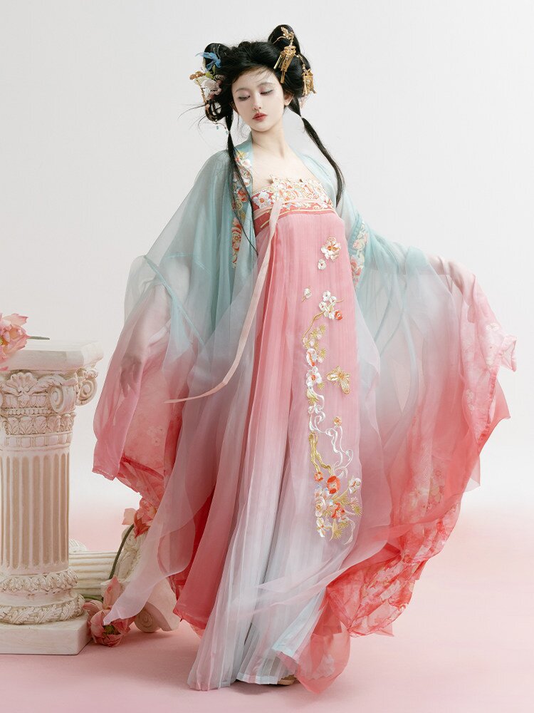 The Enchanting Beauty of Dunhuangs Pink Flying-Heaven Hanfu The Enchanting Beauty of Dunhuangs Pink Flying-Heaven Hanfu