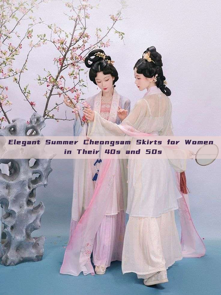 Elegant Summer Cheongsam Skirts for Women in Their 40s and 50s Elegant Summer Cheongsam Skirts for Women in Their 40s and 50s