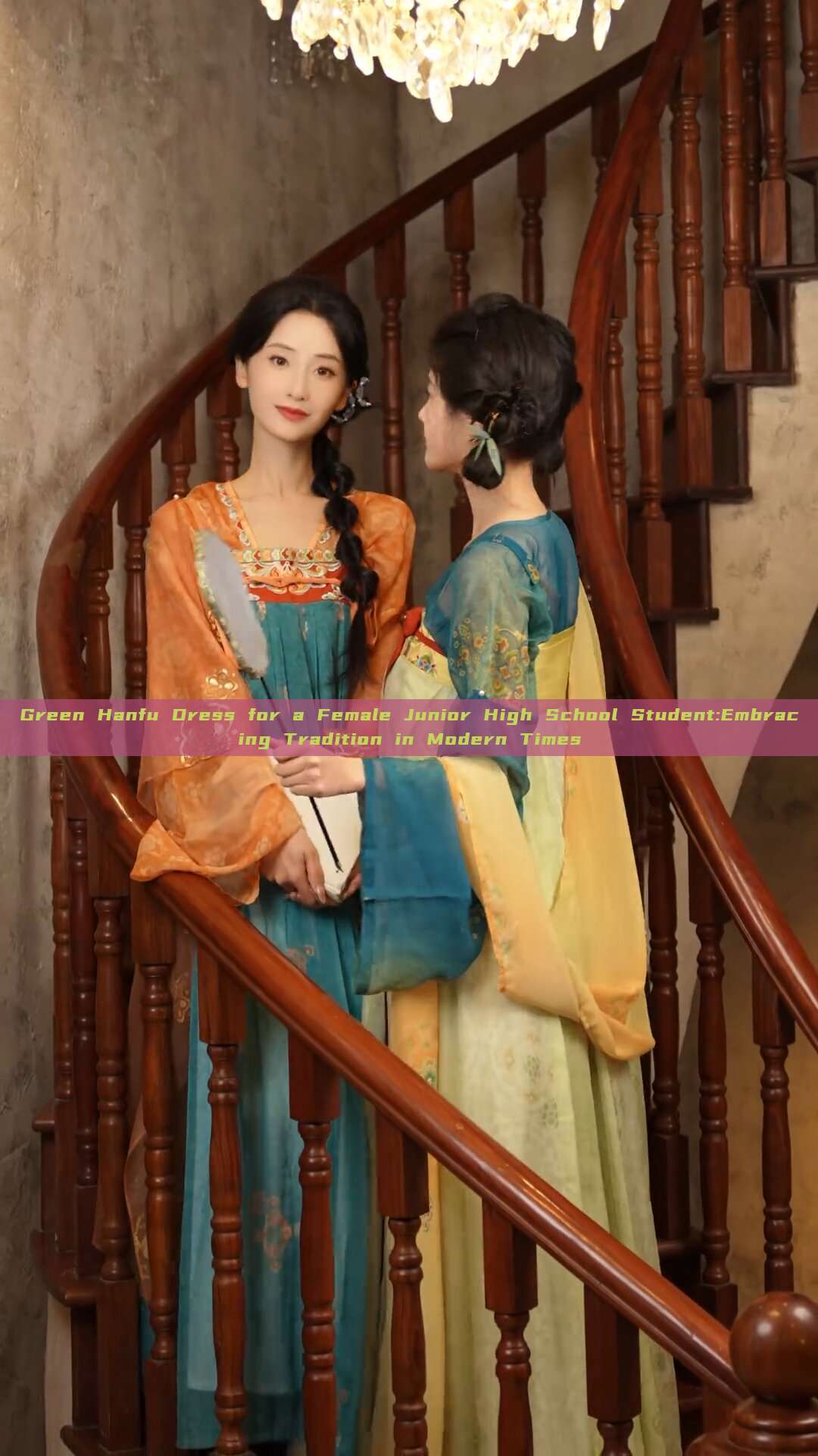 Green Hanfu Dress for a Female Junior High School Student:Embracing Tradition in Modern Times Green Hanfu Dress for a Female Junior High School Student:Embracing Tradition in Modern Times
