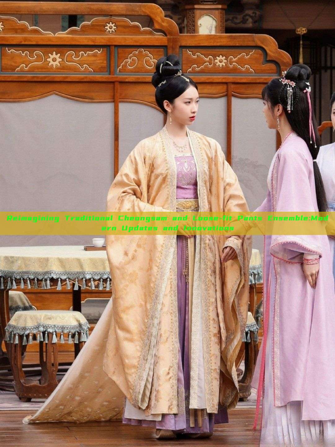 Reimagining Traditional Cheongsam and Loose-fit Pants Ensemble:Modern Updates and Innovations
